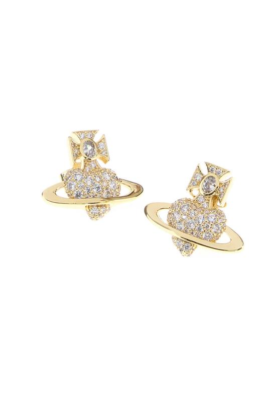 26FW 비비안웨스트우드 아그나타 실버 귀걸이 6201036H02P102 P102 Gold - VIVIENNE WESTWOOD