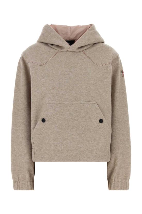 26FW 몽클레어 후드 티셔츠 L20988G0001289B08 265 Beige o Tan