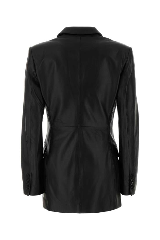 26FW 블루마린 가죽 자켓 RF6248P03562L12A 22222 Black - BLUMARINE