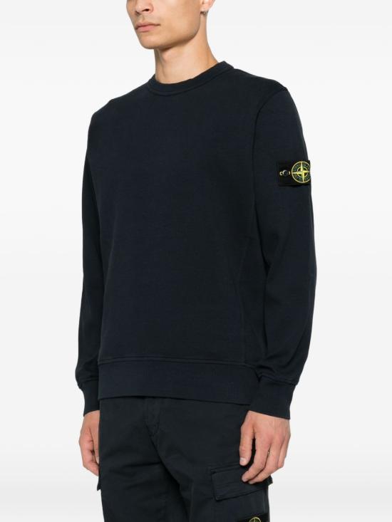 26FW 스톤 아일랜드 오가닉 코튼 인터락 맨투맨 L2S15 6100017 S0472 V0020 NAVY BLUE DOM - STONE ISLAND