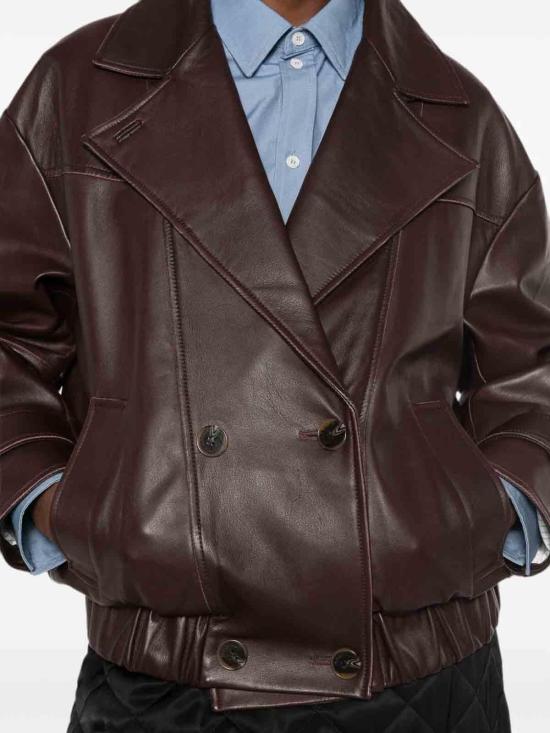 26FW 마렐라 가죽 자켓 2623446074200MLSPALLORE006 DARK RED - MARELLA