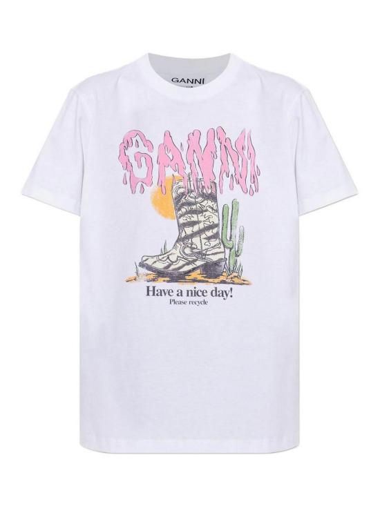 26FW 가니 반팔 티셔츠 A1050253151 WHITE