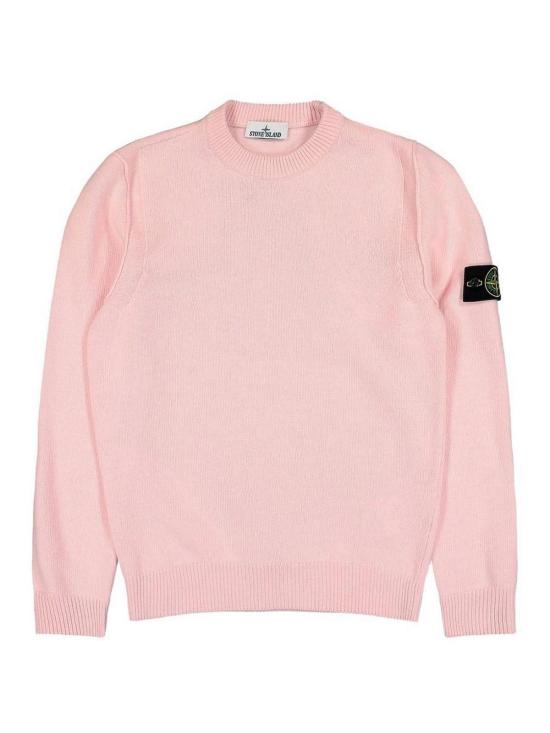 26FW 스톤 아일랜드 램스울 립드 트림 레귤러 핏 크루넥 점퍼 L2S155100072S00A3V0082 PINK