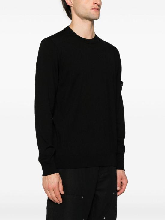 26FW 스톤 아일랜드 라이트 RWS 퓨어 울 크루넥 스웨터 L2S155100071S00C4V0029 BLACK - STONE ISLAND