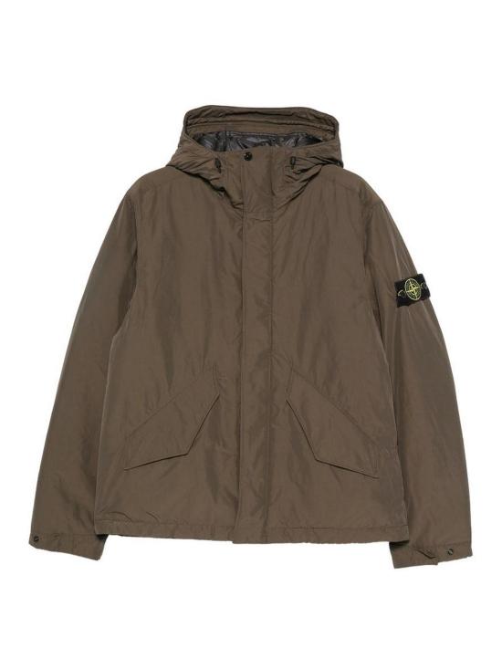 26FW 스톤 아일랜드 마이크로 트윌 패딩 후드 자켓 안티 드롭 L2S154100010S0A26V0078 BROWN