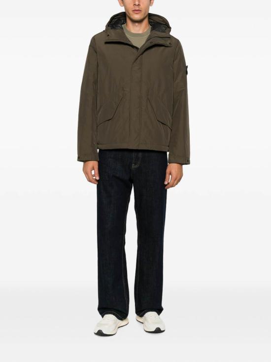 26FW 스톤 아일랜드 마이크로 트윌 패딩 후드 자켓 안티 드롭 L2S154100010S0A26V0078 BROWN - STONE ISLAND