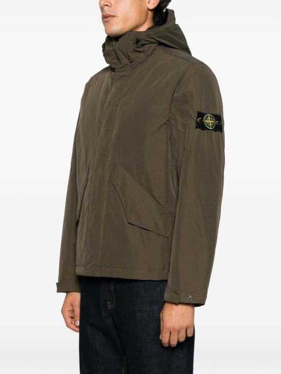 26FW 스톤 아일랜드 마이크로 트윌 패딩 후드 자켓 안티 드롭 L2S154100010S0A26V0078 BROWN - STONE ISLAND
