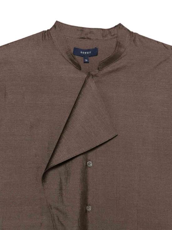 26FW 쉐르 블라우스 CHE0804HAMPTONMAR03 BROWN - SOEUR