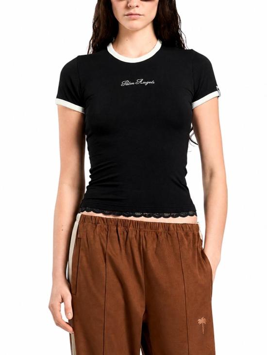 26FW 팜앤젤스 반팔 티셔츠 PAWAA004JR006 1003 BLACK OFF WHITE - PALM ANGELS
