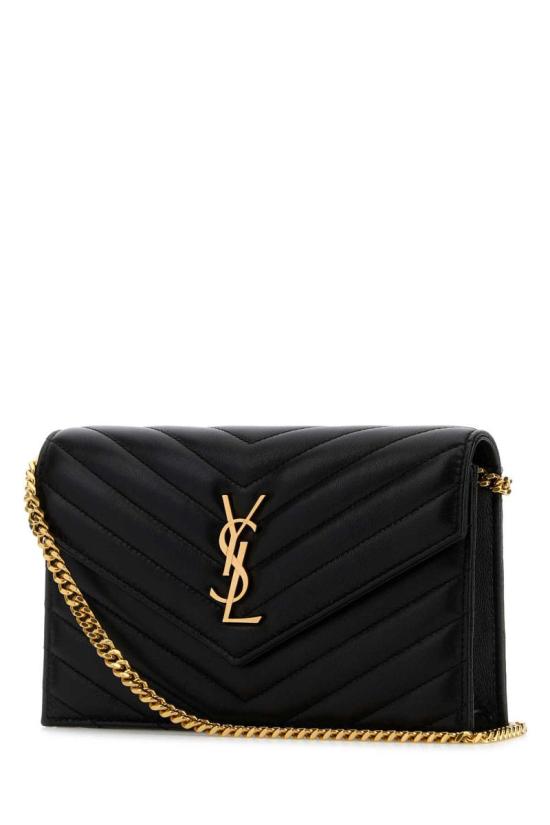 26FW 생로랑 램스킨 소재의 카산드라 마틀라쎄 엔벨로프 체인 지갑 857605AAA44 1000 NERO - SAINT LAURENT