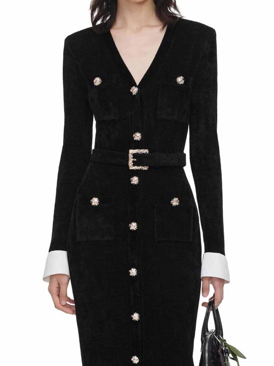 26FW 셀프 포트레이트 미디 스커트 AW26099MB BLACK - SELF PORTRAIT