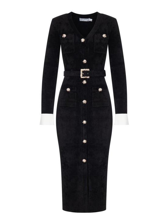 26FW 셀프 포트레이트 미디 스커트 AW26099MB BLACK