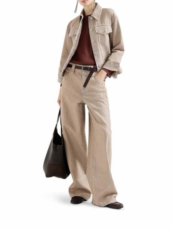 26FW 브루넬로 쿠치넬리 스트레이트 팬츠 ML109P4091C1340 BROWN - BRUNELLO CUCINELLI