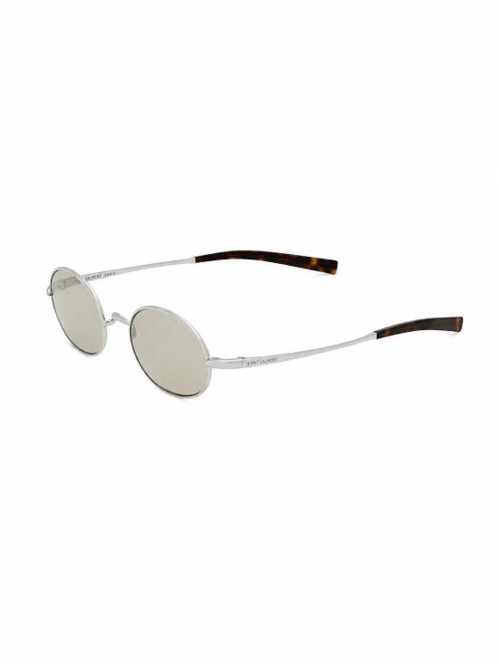 26FW 생로랑 T 라운드 메탈 선글라스 A003DPY9917 8170 SILVER WARM G - SAINT LAURENT