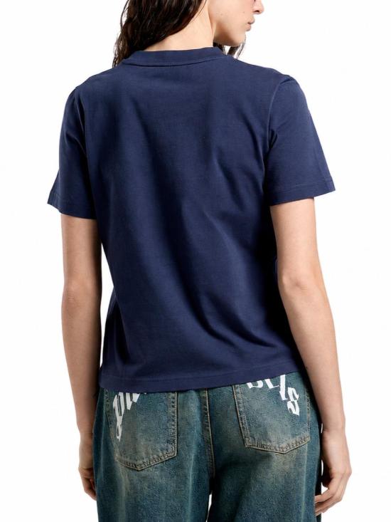 26FW 팜앤젤스 반팔 티셔츠 PAWAA006JR006 6460 NAVY BLUE OFF WHITE - PALM ANGELS