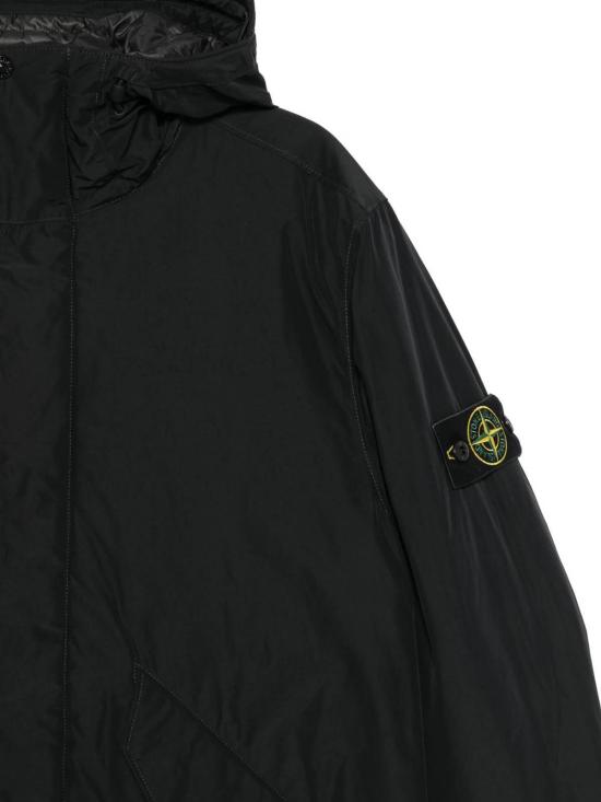 26FW 스톤 아일랜드 마이크로 트윌 패딩 후드 자켓 안티 드롭 L2S154100010S0A26V0029 BLACK - STONE ISLAND