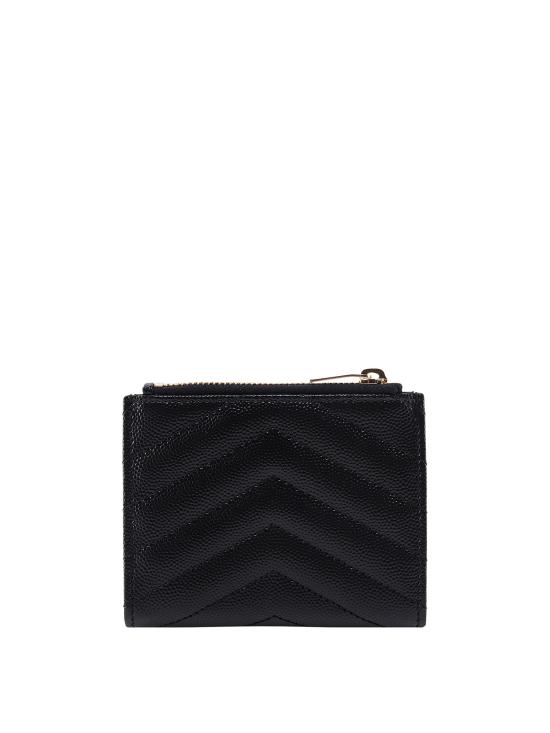 26FW 생로랑 그랑 드 뿌드르 엠보스드 레더 모노그램 2단 지갑 575879BOW01 1000 NERO - SAINT LAURENT