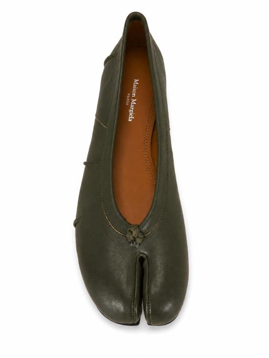 26FW 마르지엘라 타비 발레리나 스웨이드 플랫 슈즈 S58WZ0127P3753 T7167 FOREST GREEN - MAISON MARGIELA