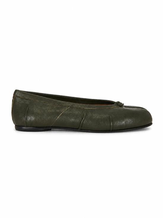 26FW 마르지엘라 타비 발레리나 스웨이드 플랫 슈즈 S58WZ0127P3753 T7167 FOREST GREEN