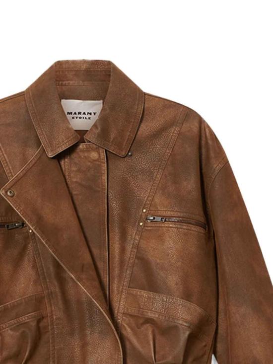 26FW 이자벨마랑에뚜왈 가죽 자켓 VE0732FAD3B01E50BW BROWN - ISABEL MARANT ETOILE
