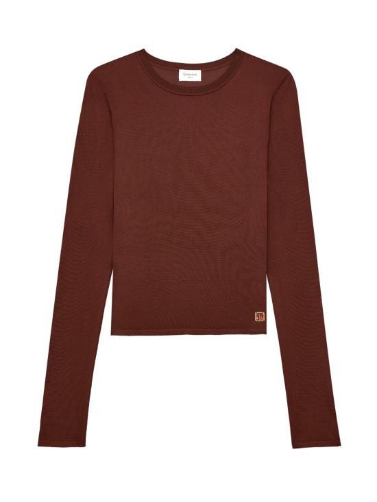 26FW 생로랑 반팔 티셔츠 A001CJY76MP 2020 CHOCOLAT