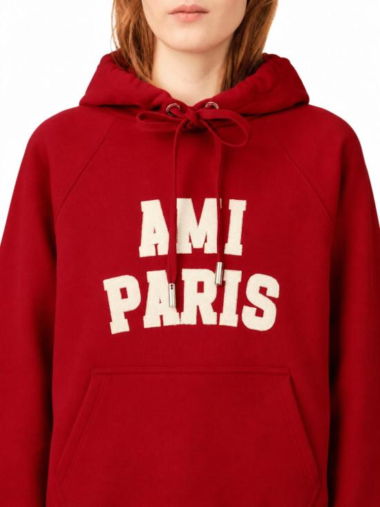 26FW 아미 탑 USW803JE0273 A202 ROUGE RUBIS IVOIRE - AMI