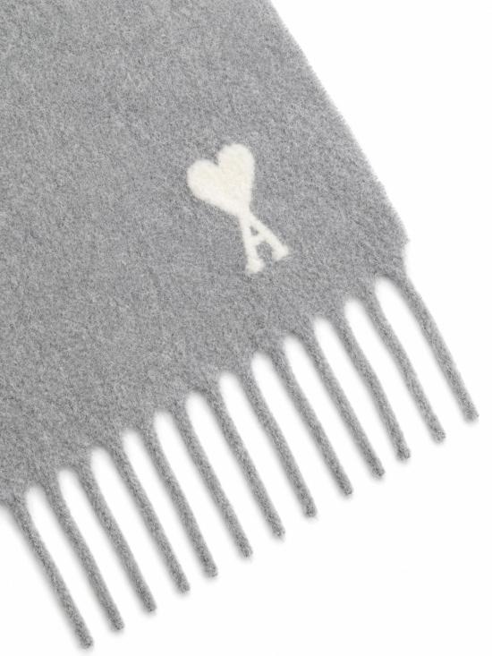 26FW 아미 알파카 아미 드 꾀흐 스카프 USF673AW0004 095 GRIS CENDRE - AMI