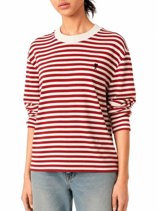 26FW 아미 탑 UTS414JE0241 A202 ROUGE RUBIS IVOIRE - AMI