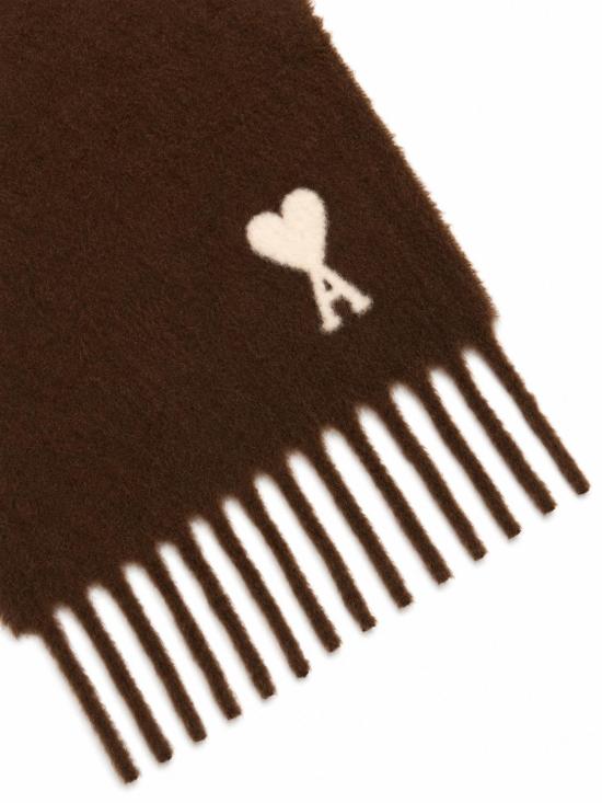 26FW 아미 알파카 아미 드 꾀흐 스카프 USF673AW0004 2221 MARRON CHOCOLAT - AMI