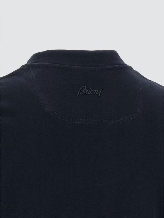 26FW 브리오니 반팔 티셔츠 UJWI0LOE601 4100 Blue - BRIONI
