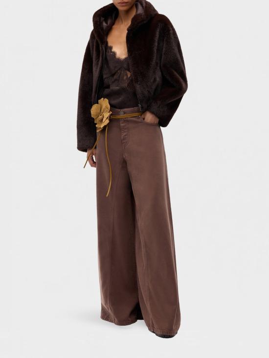 26FW 핑코 코트 107053A3E9 L72 Brown - PINKO