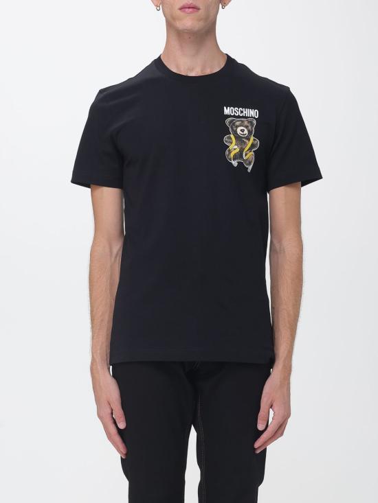 26FW 모스키노 반팔 티셔츠 07215241 1555 Black