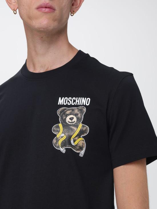 26FW 모스키노 반팔 티셔츠 07215241 1555 Black - MOSCHINO