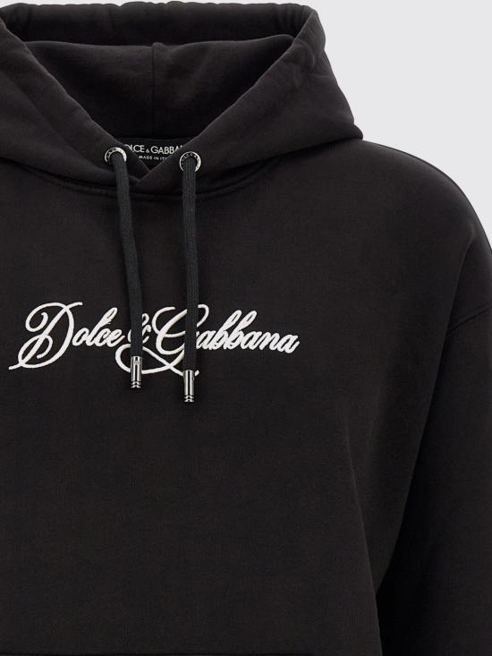 26FW 돌체앤가바나 후드 티셔츠 G9ZU0ZG7P9M N0000 Black - DOLCE & GABBANA