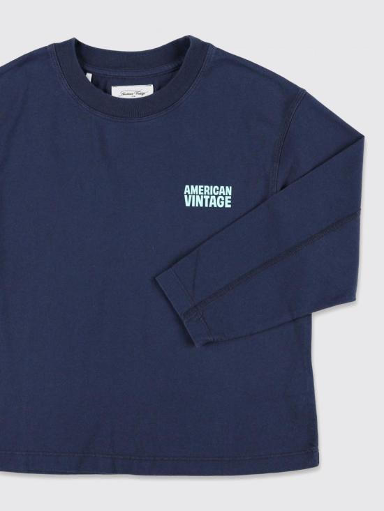 26FW [키즈] 아메리칸 빈티지 티셔츠 KGIX02BH26BLANC Navy - AMERICAN VINTAGE