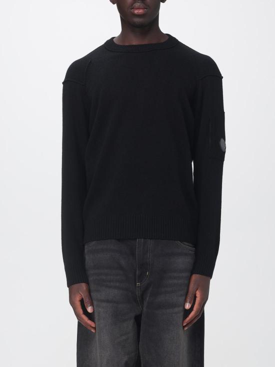 26FW 씨피 컴퍼니 램스울 GRS 크루넥 렌즈 스웨터 RFCMKN707A110149A 999 Black