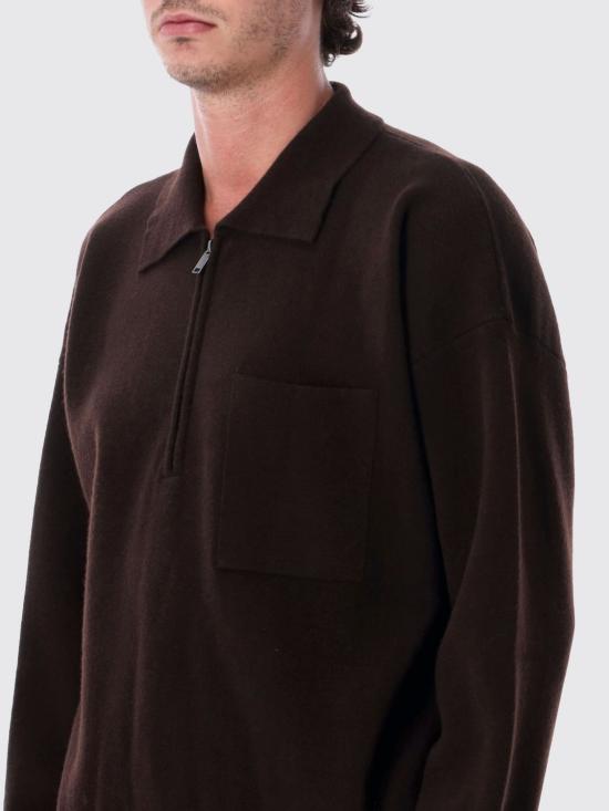 26FW 로베르토 콜리나 폴로 티셔츠 263MYB21004 08 Brown - ROBERTO COLLINA
