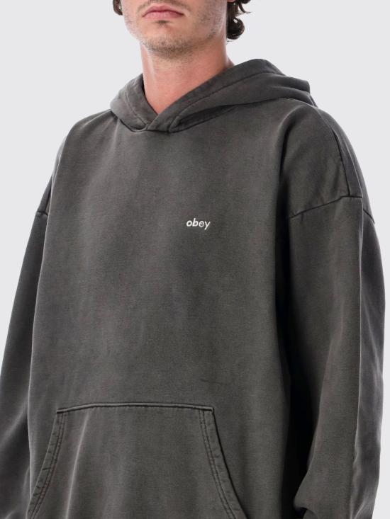 26FW 오베이 후드 티셔츠 112470194 PDB Black - OBEY