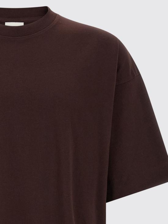 26FW 드리스 반 노튼 반팔 티셔츠 0211074603 358 Burgundy - DRIES VAN NOTEN