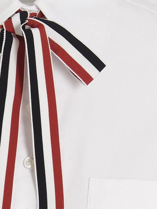 26FW 톰브라운 코튼 옥스포드 4바 보타이 블라우스 FLL139A06496 100 White - THOM BROWNE