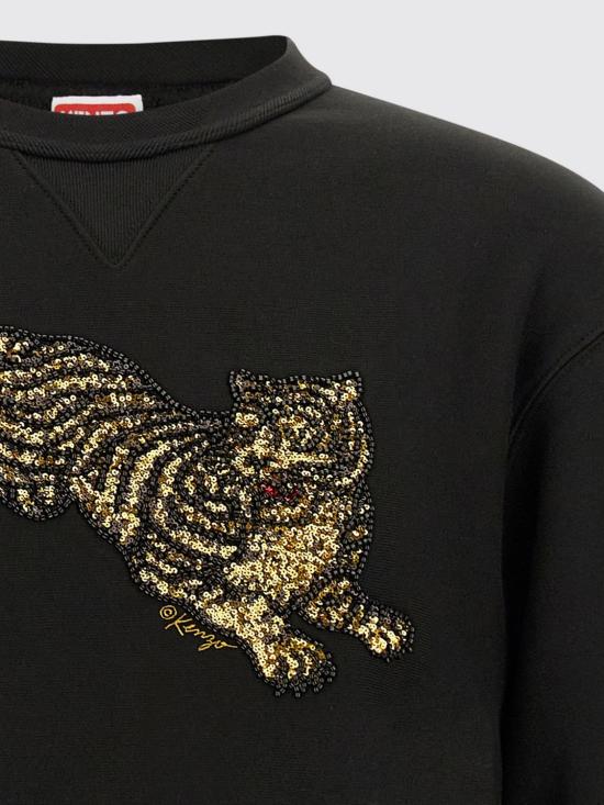 26FW 겐조 긴팔 티셔츠 FG65SW2774MJ 99J Black - KENZO