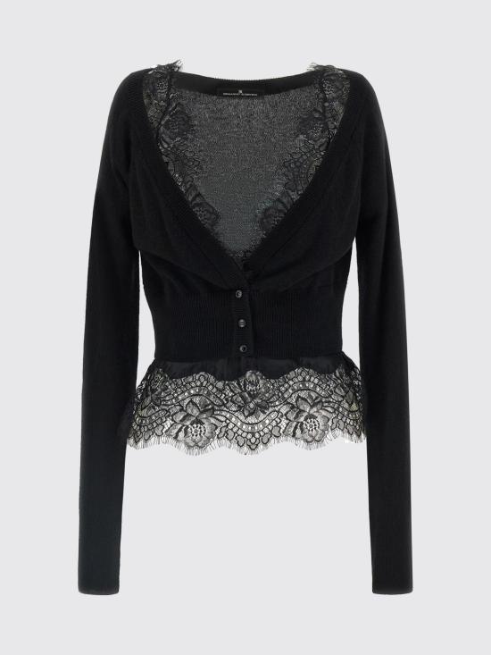 26FW 에르마노 설비노 스웨터 D492N301APPYU 95708 Black - ERMANNO SCERVINO