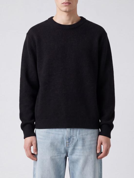 26FW 르메르 알파카 울 크루넥 스웨터 PO0035LK1065 BK996 Black