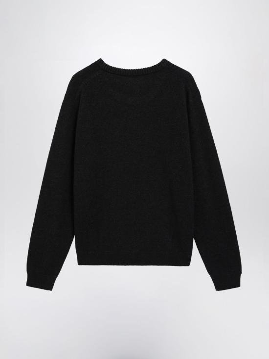 26FW 르메르 알파카 울 크루넥 스웨터 PO0035LK1065 BK996 Black - LEMAIRE