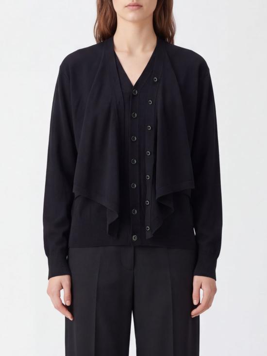 26FW 르메르 트롱프 뢰유 메리노 울 가디건 PO0056LK1063 BK999 Black
