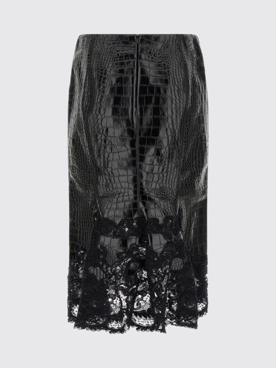 26FW 에르마노 설비노 스커트 D492O766APKIJ 95708 Black - ERMANNO SCERVINO