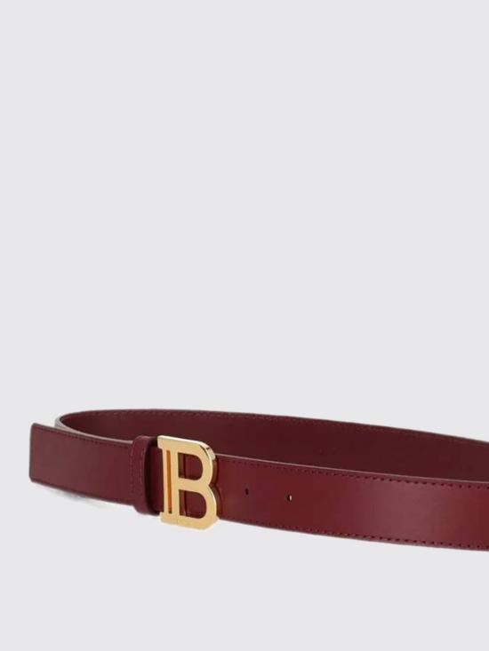26FW [키즈] 발망 벨트 BZ0I51Z1371 530OR Burgundy - BALMAIN