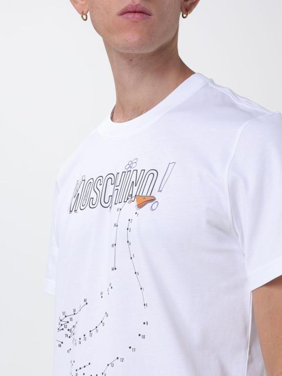 26FW 모스키노 반팔 티셔츠 07155241 1001 White - MOSCHINO
