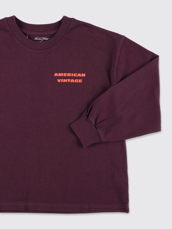 26FW [키즈] 아메리칸 빈티지 티셔츠 KFIZ02BIH26 AUBERGINE White - AMERICAN VINTAGE
