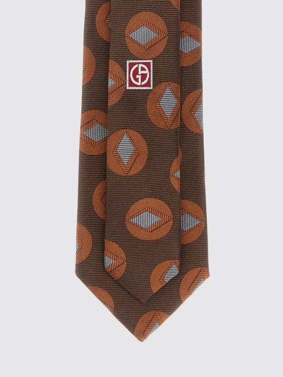 26FW 조르지오 아르마니 넥타이 GM000802TE22465 F6019 Brown - GIORGIO ARMANI